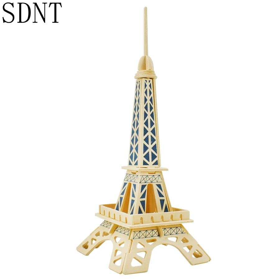 Деревянная головоломка Эйфелева башня 3D игрушки для детей всемирно известная