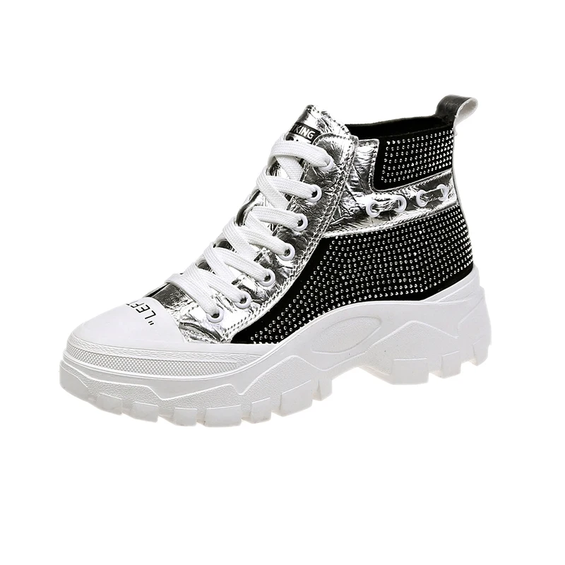 Весенняя женская повседневная обувь со стразами и сеткой Модные женские