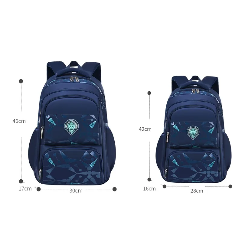 Boys Backpack Kids School Bags Elementary School Bookbags Geometric Print Nylon Lightweight Girls Primary Daypack Mochilas