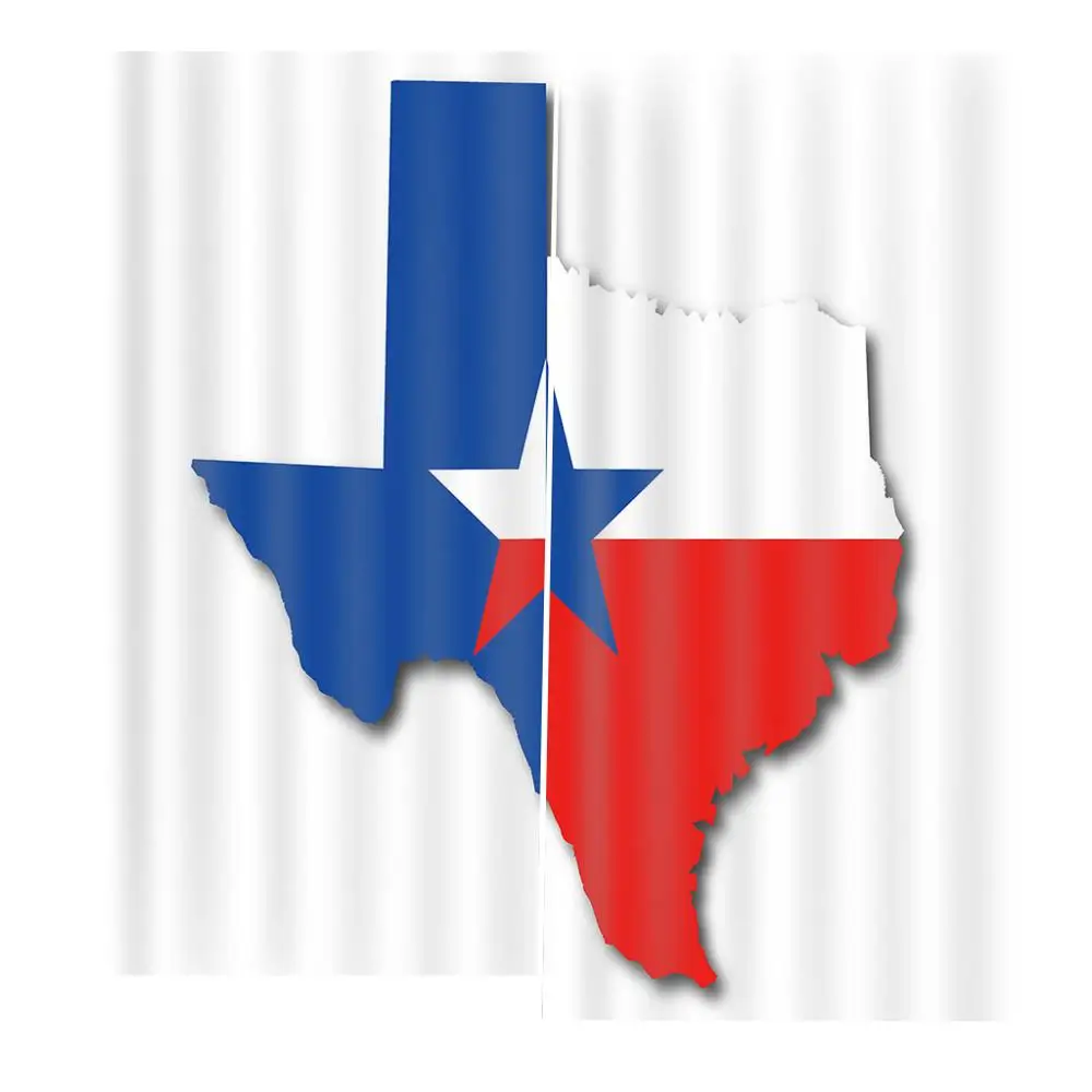 

Custom Flag Red Blue Star blackout curtains Print Photo For Living room Bedroom Window Curtains sets(left and right side)