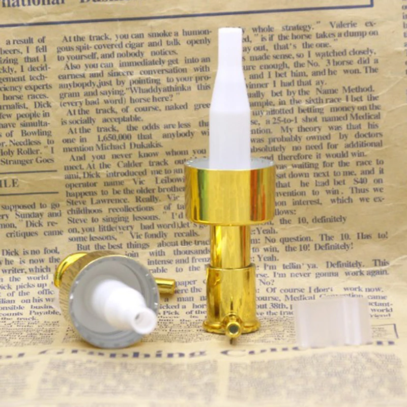 

24 caliber UV bright gold makeup oil lotion pump push-type lotion dispenser