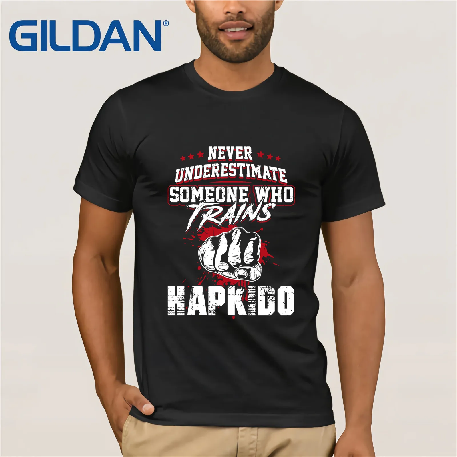 Hapkido Футболка-никогда не занижать кого-то Летняя мода Мужская футболка с коротким