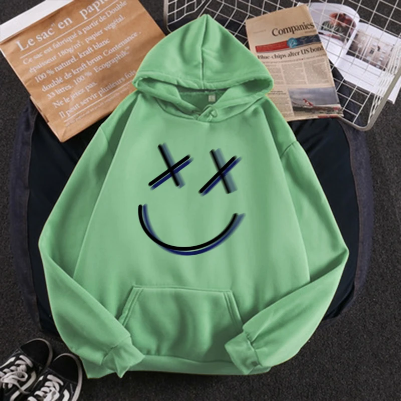 

One Direction Oversized Hoodie Sweqatshirts Women Louis Tomlinson Smiley Face Harajuku Streetwear Unisex Sweatshirts Female Tops