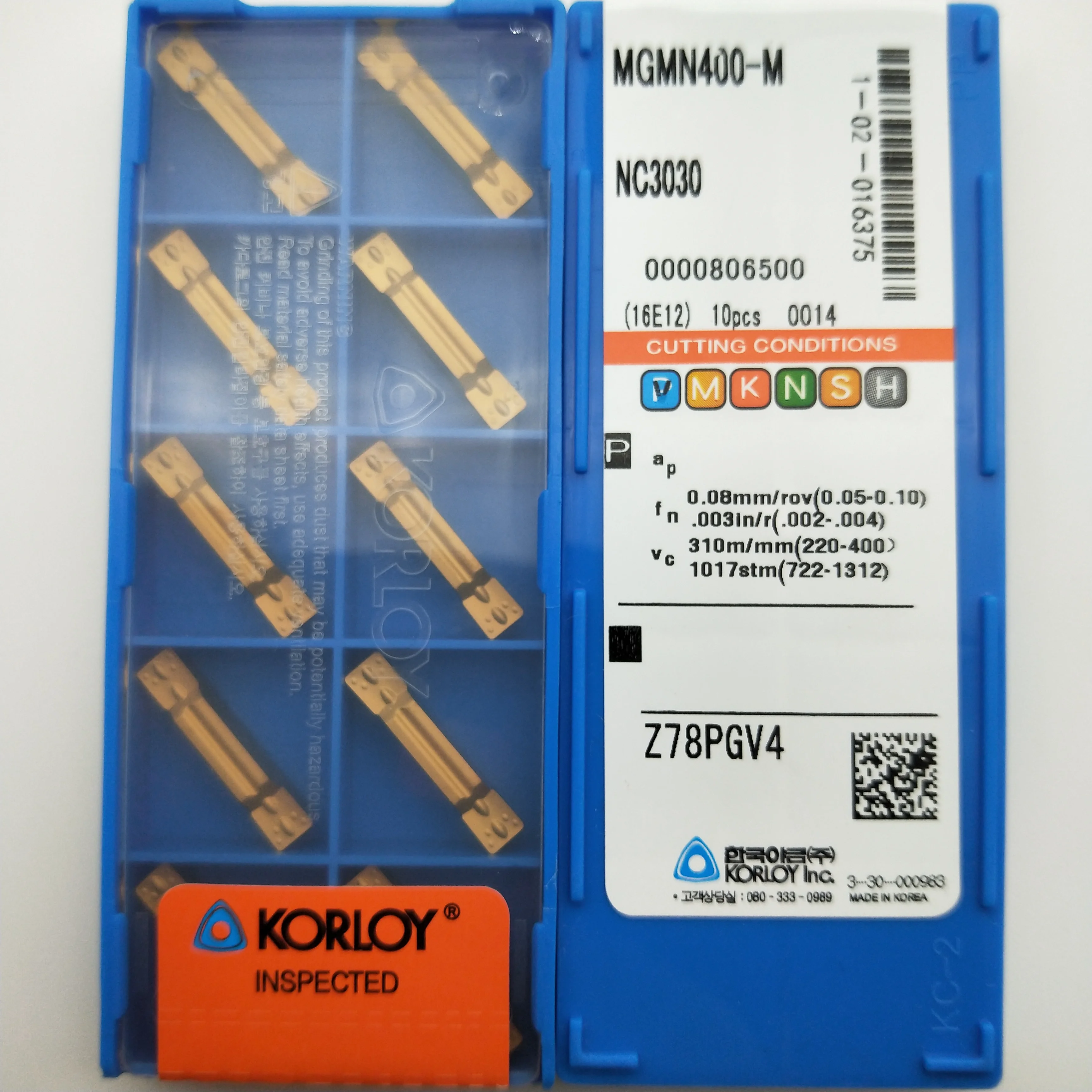 

4.0mm Grooving Blade Cemented Carbide NC Blade Inner Cutter Outer Cutter MGMN400-M NC3030 10PCS