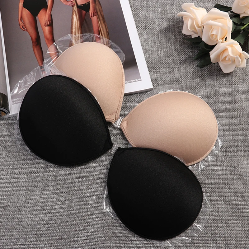 

Sexy Women's bra Invisible Push Up Bra Self-Adhesive Silicone Seamless Front Closure Sticky Backless Strapless Bra