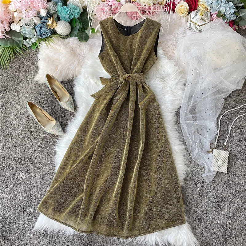 Летний Тонкий Яркий шелковый пояс кружевное платье в стиле ретро талии халат