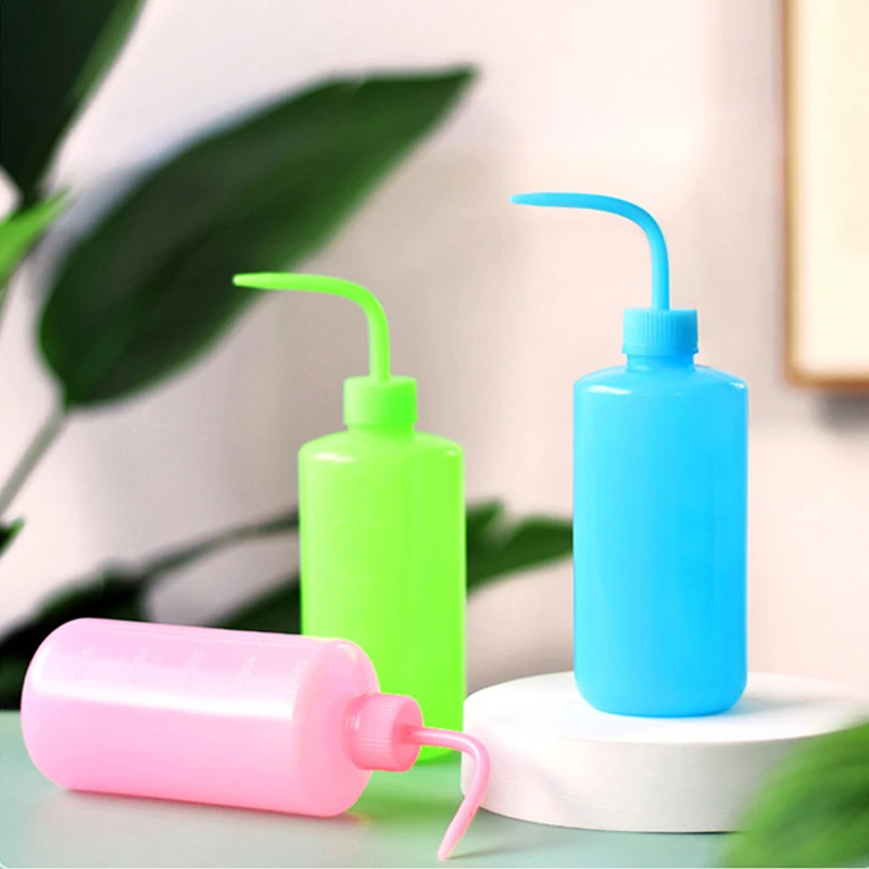 

Watering Pot Pink Blue 250/500ml Long Curved Meat Transparent Water Bottle Liquid Container Spray Bottle Kettle Watering 1 Pcs