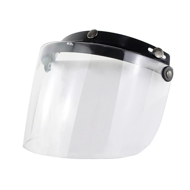 

Windproof 3-Snap Visor Lens Shield for Motorcycle Helmets Flip Up Down Open Face Anti glaring Helmet Accessories
