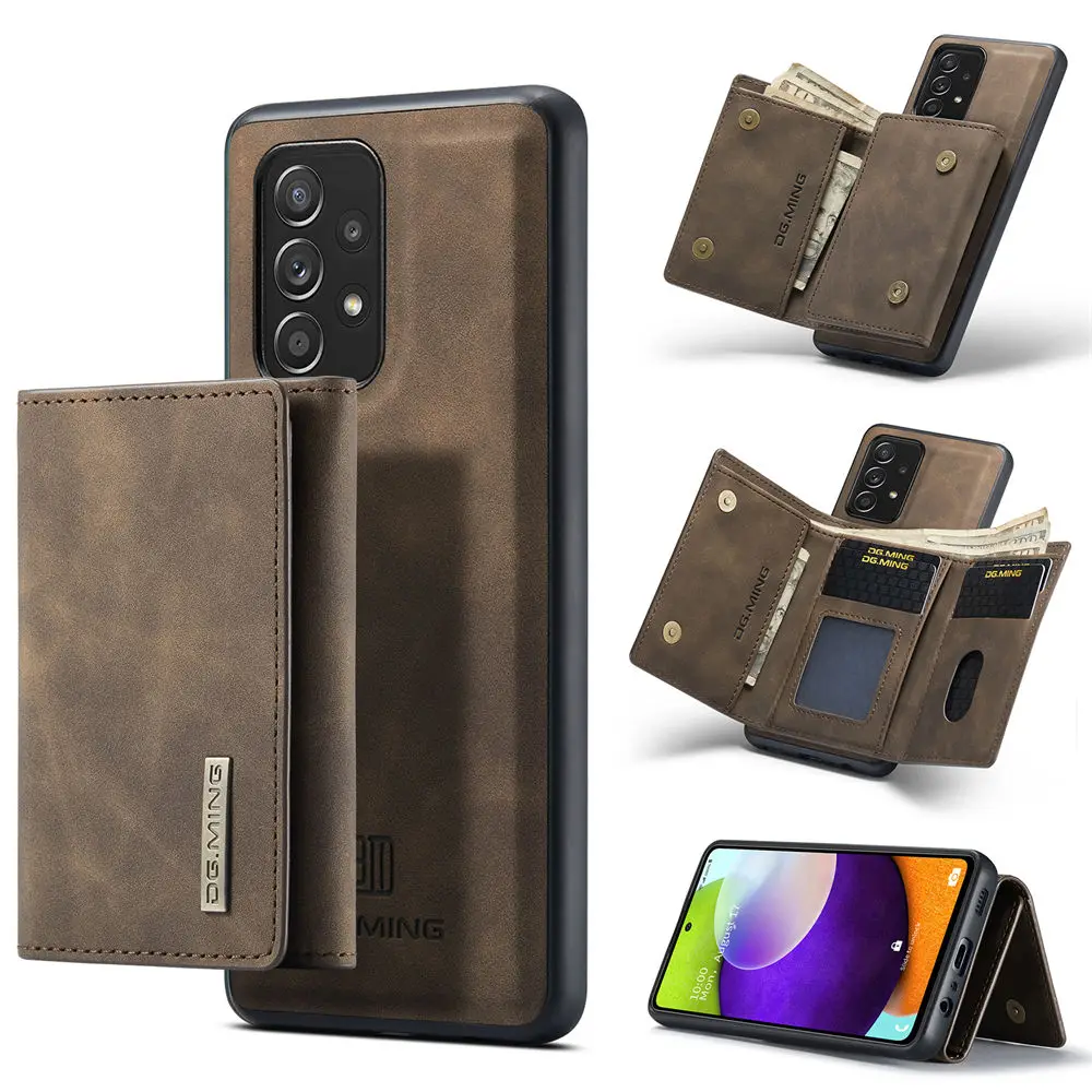 

Case For Samsung Galaxy A52 4G 5G Leather Flip Luxury Magnetic Leather Wallet Phone Case For Credit Card Slot Stand Full Cover
