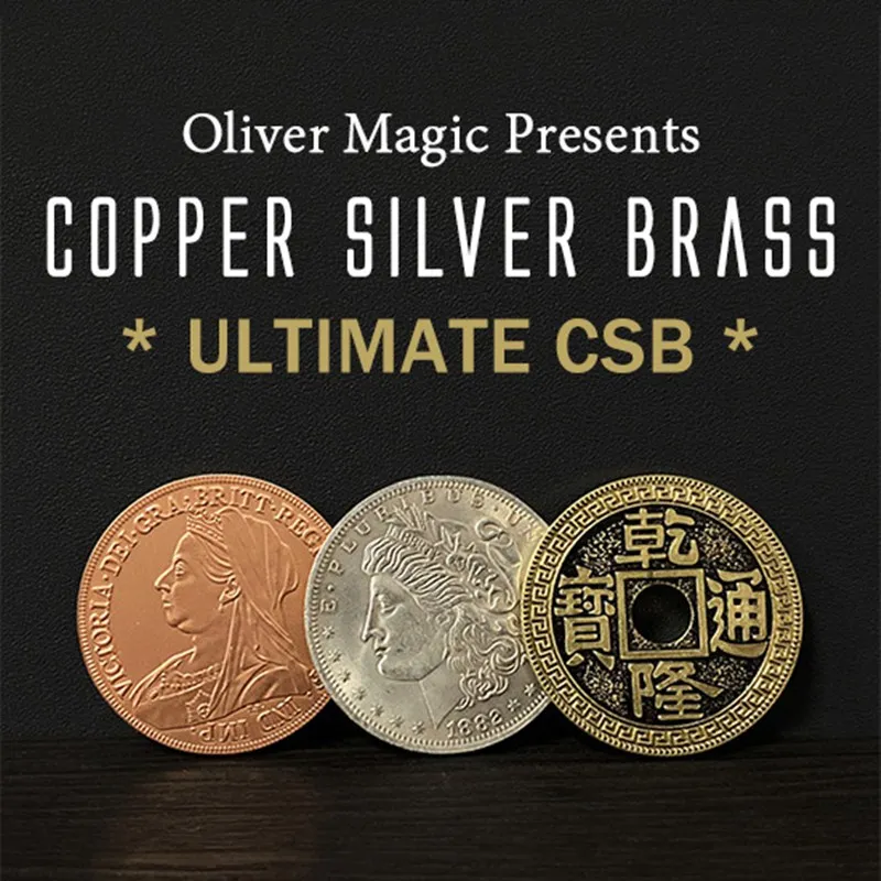 

Ultimate CSB 2.0 by Oliver Magic Copper Silver Brass Transposition Stage Magic Mentalism Coin Magic Tricks Street Gimmicks