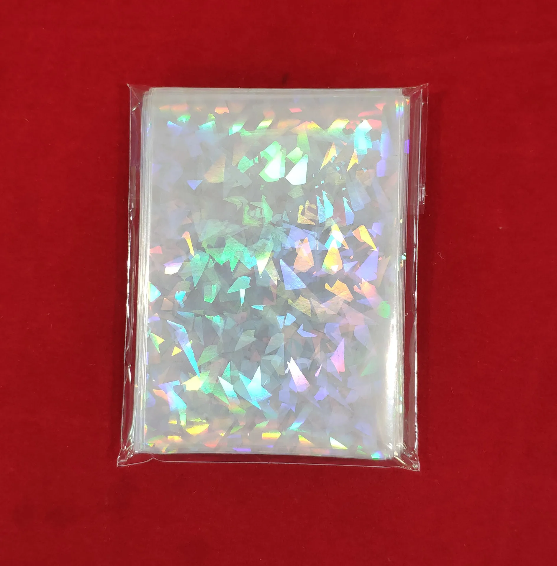 

50/100pcs Broken Gemstone Glass Laser Flashing Card Film Holographic Idol Photo Card Sleeves For YGO Ultra Super Card Protector