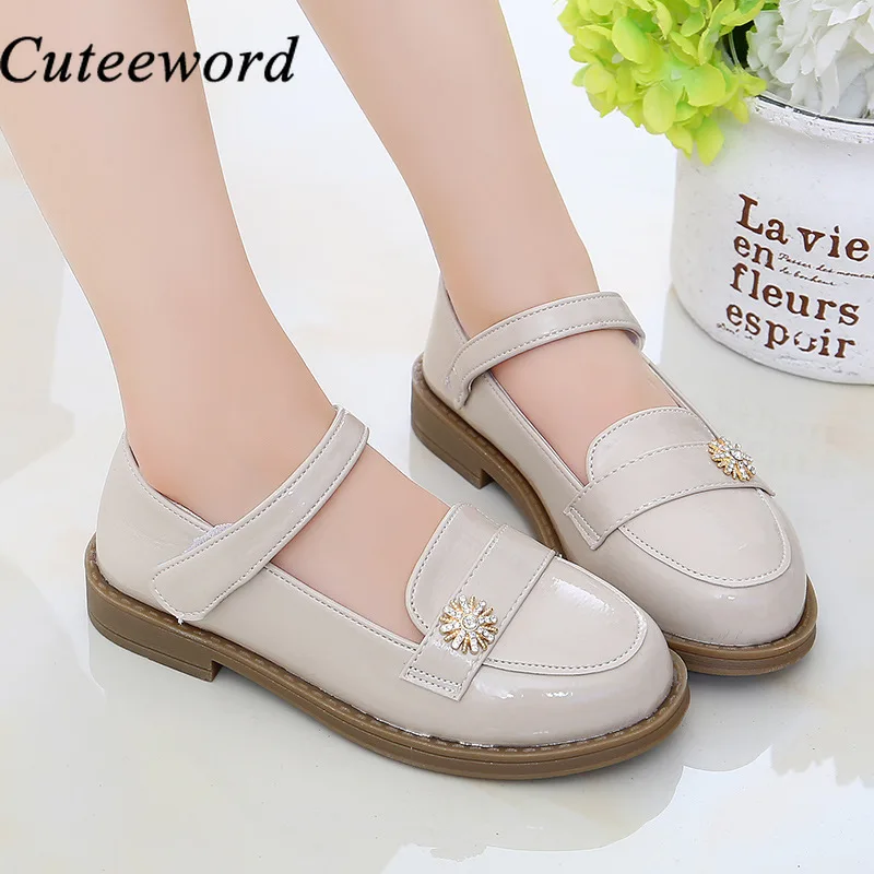 Кожаные туфли для девочек обувь принцессы в британском стиле мягкая подошва