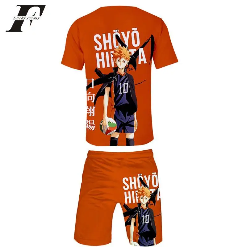 Haikyuu! Костюм мужской из двух предметов повседневный тренировочный костюм в стиле