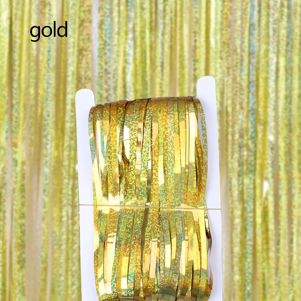 Фоновая занавеска для девичвечерние Золотая мишура с бахромой из фольги