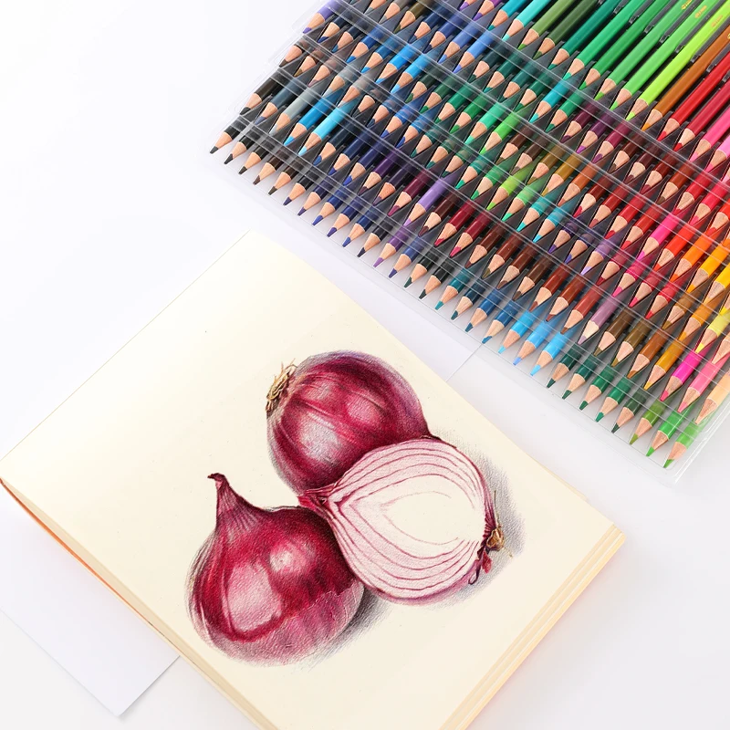 

210 Colors Professional Watercolor Drawing Set Colored Pencils Artist Painting Sketching Wood Color Pencil School Art Supplies