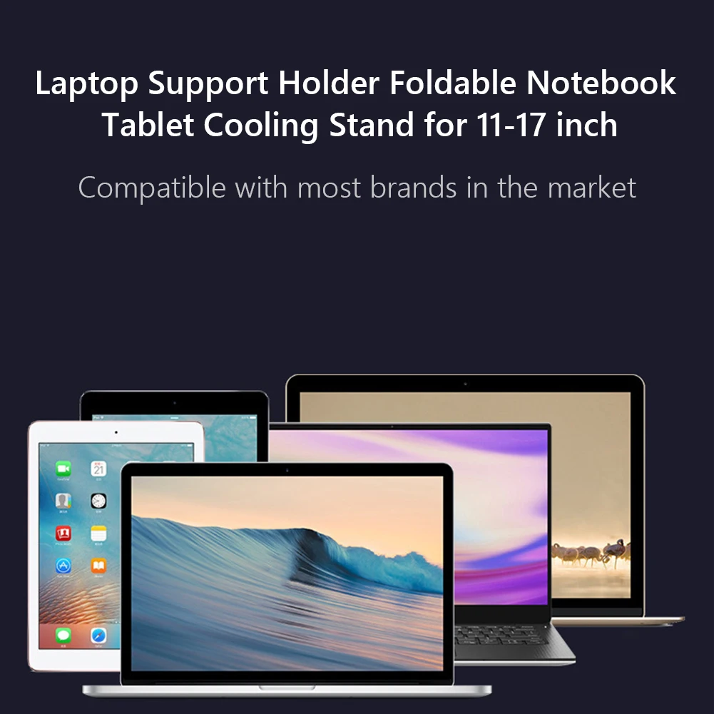 

Adjustable Laptop Stand Folding Support Base Notebook Stand For Macbook Pro Lapdesk Computer Laptop Holder Cooling Bracket Riser