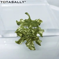 totasally new arrival brooch pins fashion vintage green plant pins human maple flowerblueberry brooch for coats gifts dropship
