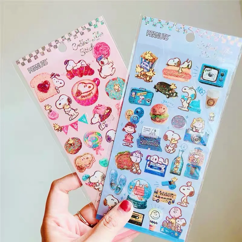 Peanuts Rogue Dog мультфильм блестящая лазерная наклейка наклейки для скрапбукинга