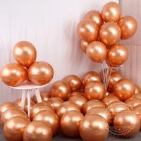 rose gold chrome metal balloon gold silver latex helium balloons decoration happy birthday party wedding baby shower decor balon