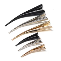 5pcs kc gold black color metal hairclip single prong salon hairpins stainless hair clip hairdressing headwear accessories diy