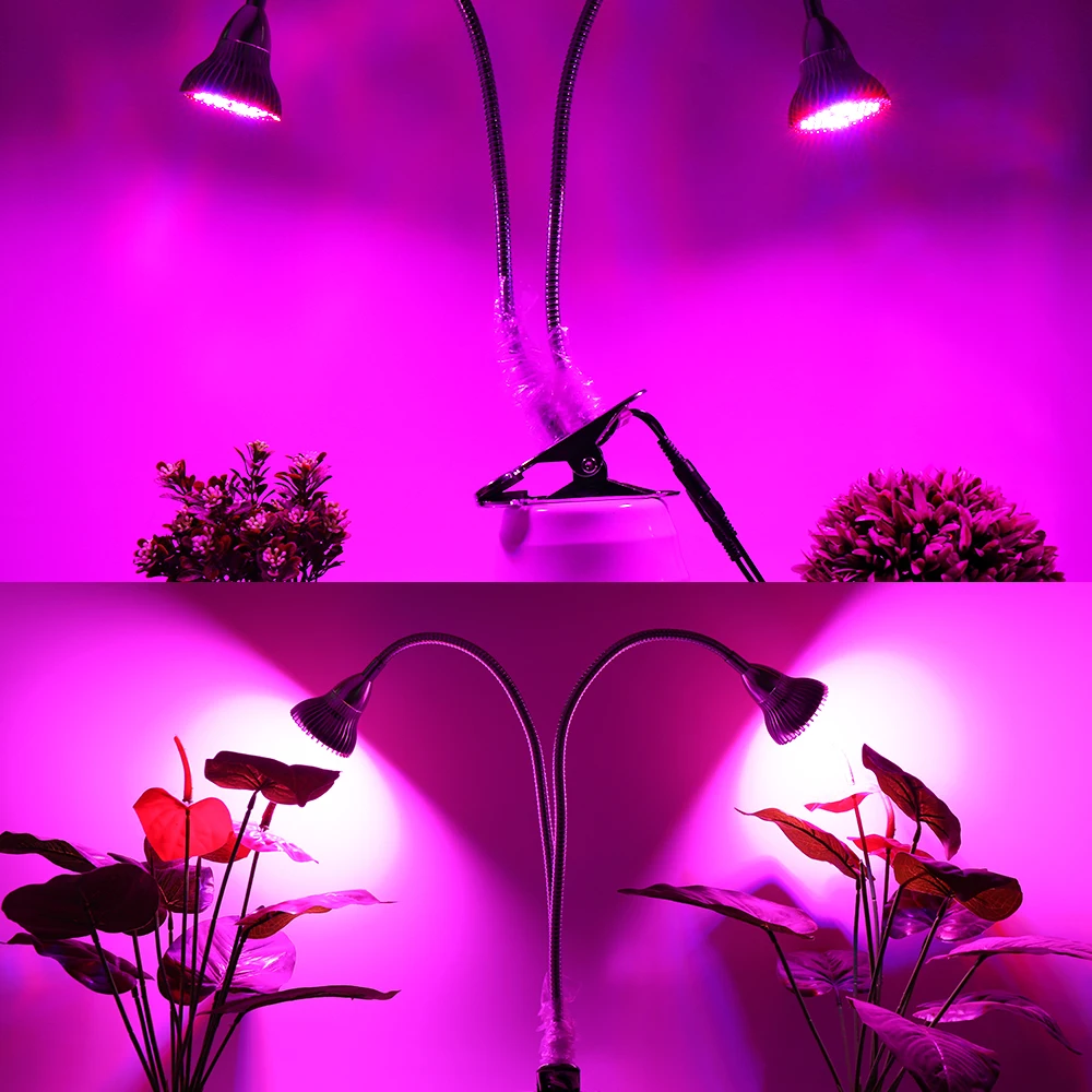 

Full Spectrum Clip LED Grow Light Hydroponics Plant Growth Lamp for Indoor Desktop Plants 360 degree Flexible Adjustable