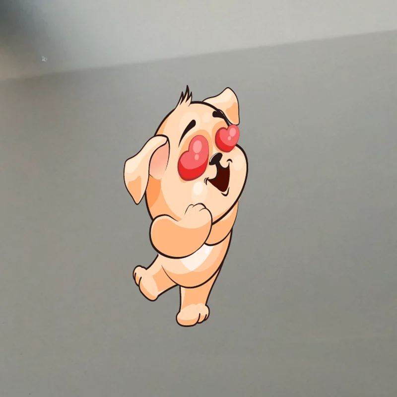 Милые Мультяшные наклейки с рисунком каракули и собаки декоративные на корпус