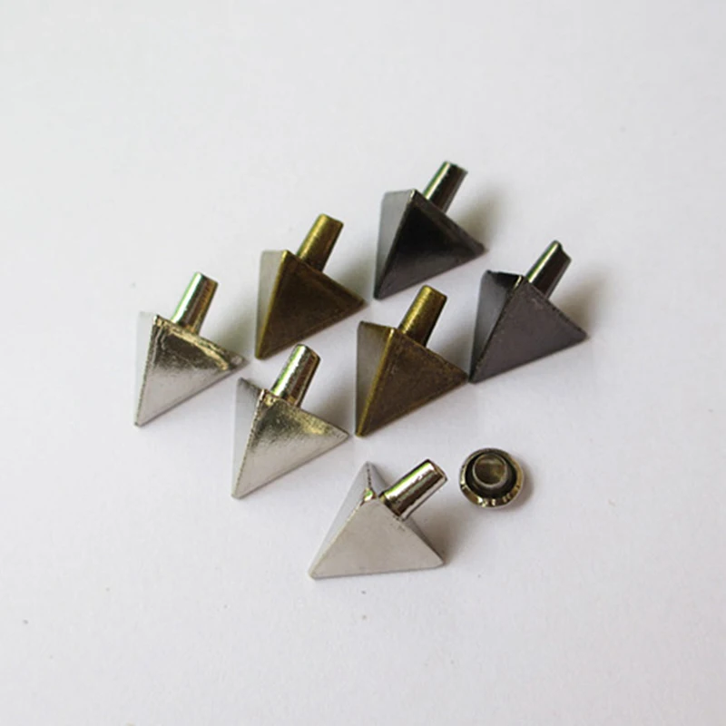 9 мм Пирамида стрела Заклепки Шпильки с винтами для сумки шляпы обуви кожаный