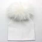 Детская Вязаная Шапка-бини с помпоном, на возраст 0-2 года