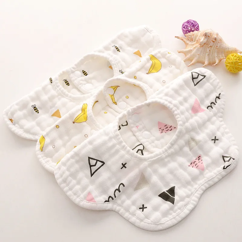 Новый хлопковый детский шарф муслиновая ткань бандана нагрудники для