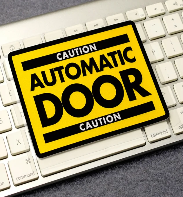 Автомобильный Стайлинг виниловая лента Предупреждение автоматическая дверь