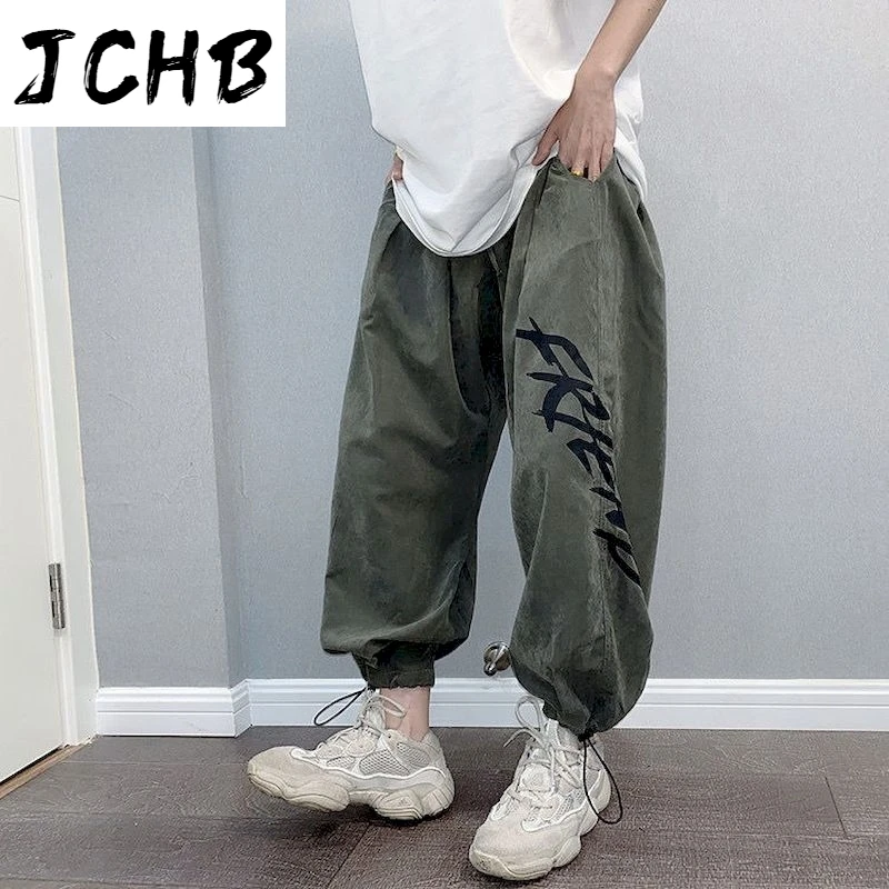 

2021 High Street Mens Joggers Harem Pants Retro Printed Sweatpants Couple Clothes Straight Harajuku Trousers Spring Casual Plus