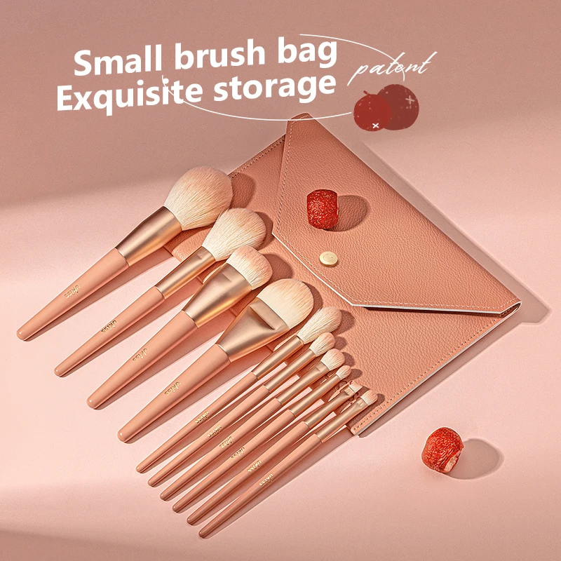

UKISS Makeup Brushes Set 10 or 5 Pieces Brushes Candied Hawthorn Series Eyeshadow Concealer Foundation Blush Loose Powder Brush