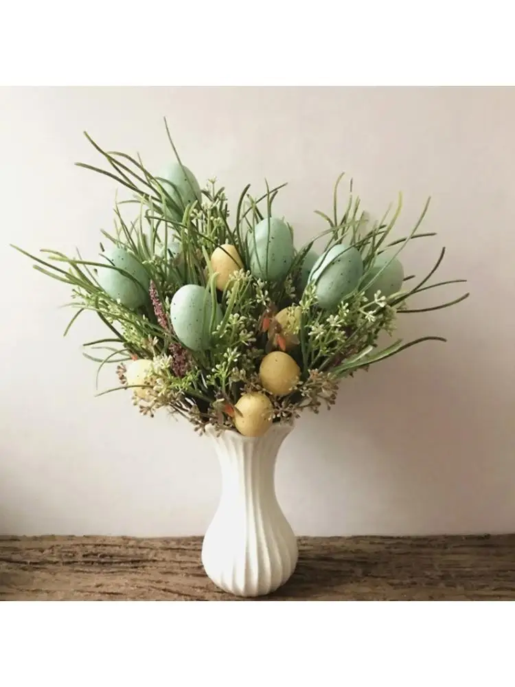 

Easter Eggs Tree Decor Simulation Leaf Painting Eggs String Spring Party Supplies Garten Decoration Home Ornaments