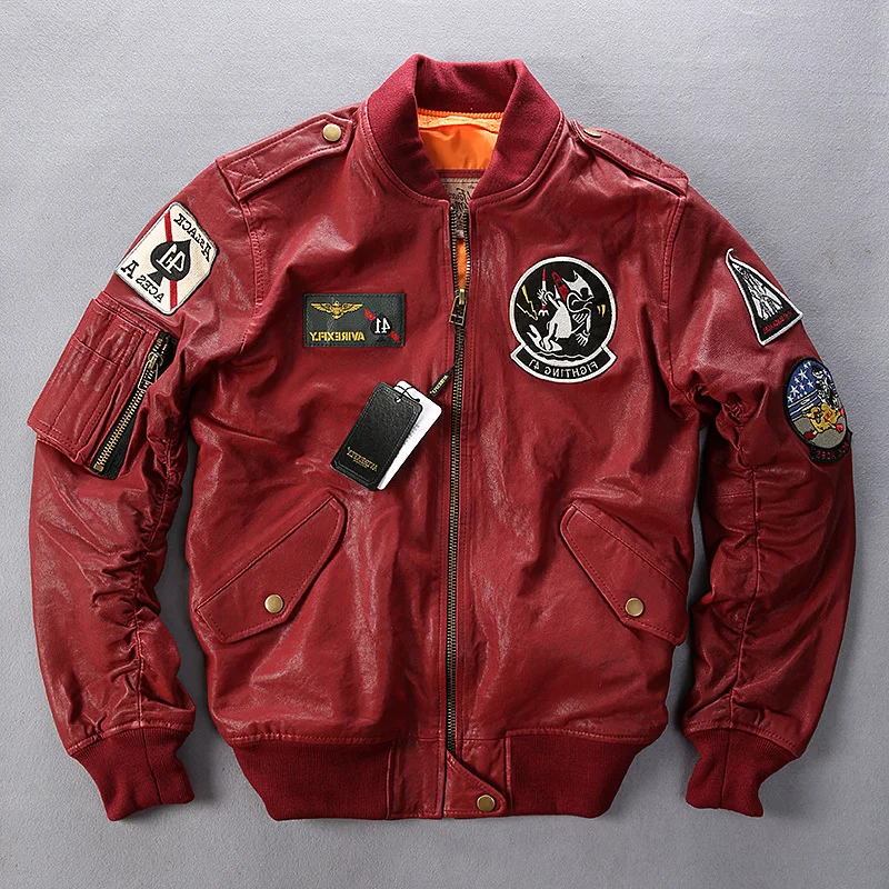 Авирекс Летающий завод транированная козья кожа значок Пилот Бомбардировщик