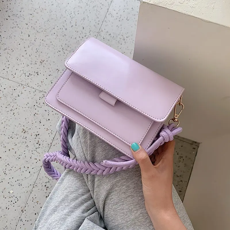 Плетеные дизайнерские сумки на ремне через плечо из искусственной кожи для