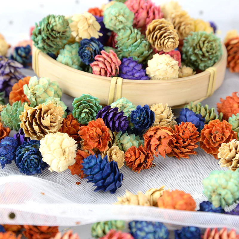 

10Pcs Naturally Artificial Flower Pineapple Artificial Grass Pine Cone Christmas Home Decoration DIY Scrapbook Gift Box Decor