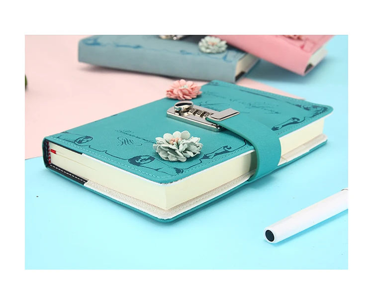 B6 милый портативный дневник записная книжка с кодовым замком Kawaii запись многоразового использования блокнот с кодовым замком ежемесячный планировщик дня пули журнал