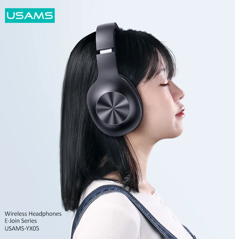 Беспроводные наушники USAMS BT5.0 ANC Hi-Fi стереонаушники Складная спортивная Гарнитура