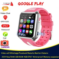 smart 4g gps kids student bluetooth music camera wristwatch whatsapp video call monitor tracker location android phone watch