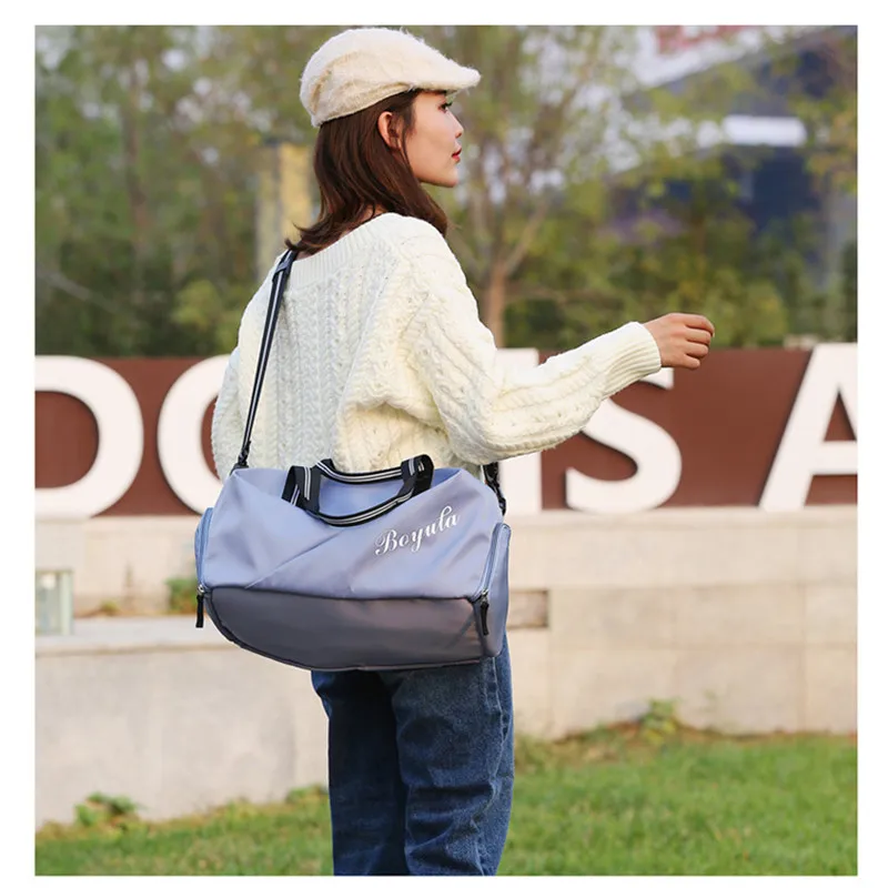 

Women Gym Bag Sports Fitness Handbag Training Bags For Shoes Travel Dry And Wet Yoga Mat