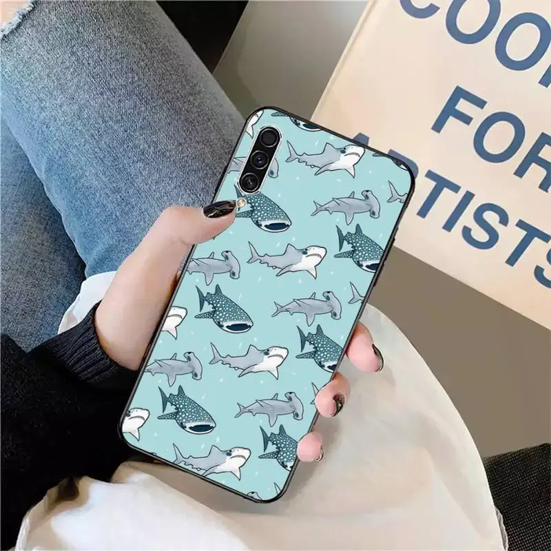 

Sharks cartoon horror animal Phone Case For Samsung galaxy S 9 10 20 A 10 21 30 31 40 50 51 71 s note 20 j 4 2018 plus
