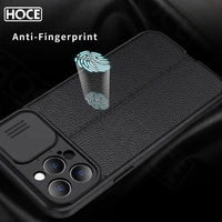 camera lens protect phone case for iphone 11 12 pro max x xs xr xs max hoce lychee leather cover for iphone 12 mini 6s 7 8 plus