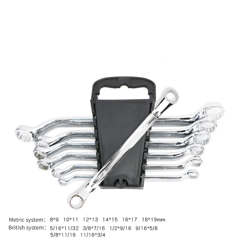 

8-19MM Double end box spanner set Extended dual purpose wrench set Combination wrench Tool Box Blossom Wrench Hand Repair Tools