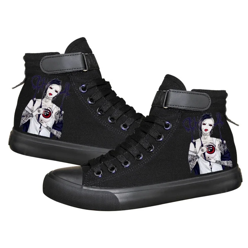 

Аниме Cos, Токийский Гуль, парусиновая обувь, панк-рок, мультфильм, Kaneki Ken plimsolls, парусиновая обувь, обувь на шнурках