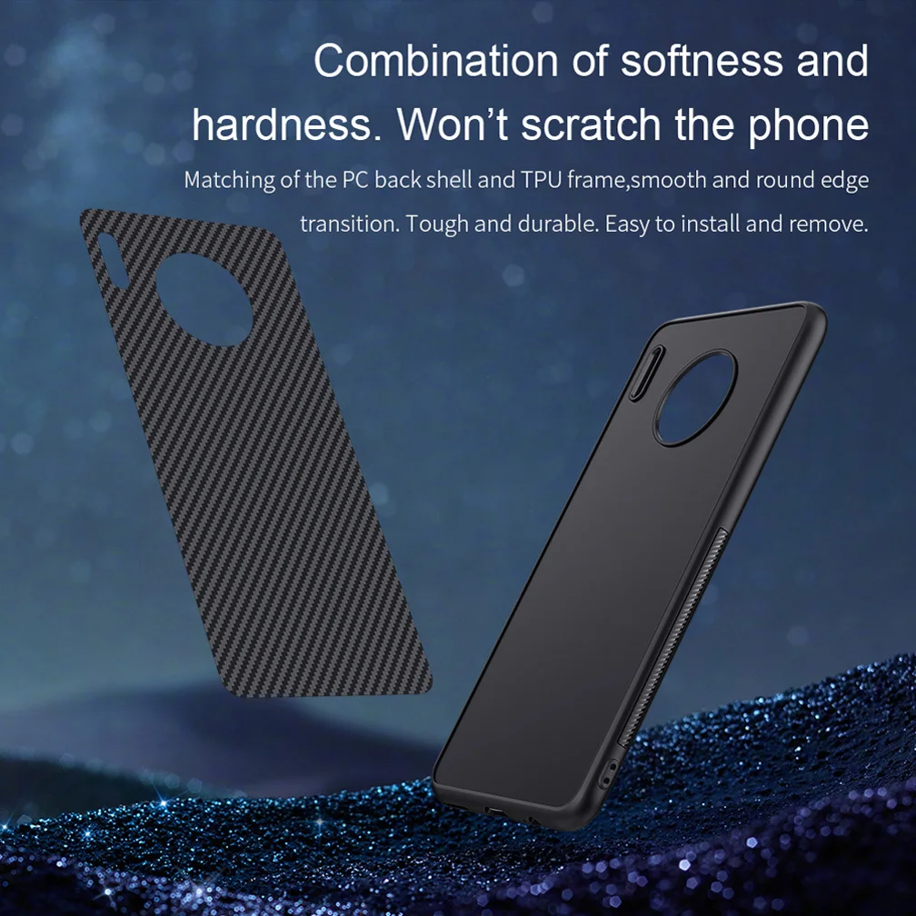 Для huawei mate 30 Pro 5G чехол Nillkin из синтетического волокна Жесткий чехол-накладка Ультратонкий чехол для телефона для huawei mate 30 Чехол