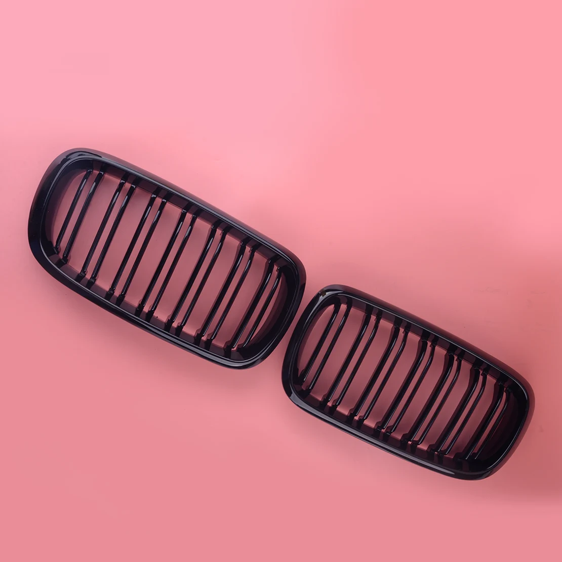 

1 Pair Car Front Grille Bumper Hood Kidney Grill Dual Slat Radiator Fit for BMW F15 F16 X5 X6 2014 2015 2016 2017 51137316062