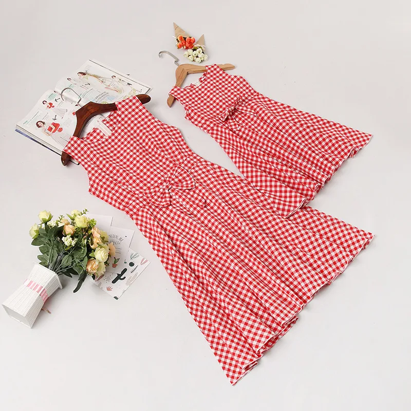 Одежда Мама и я Семейные комплекты платье для мамы дочки женские платья длинные