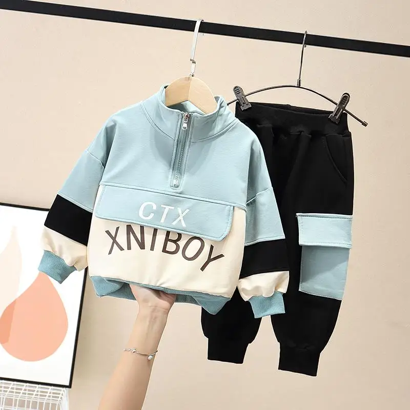 Комплект для мальчиков и девочек (толстовка + брюки) новинка 2021 Осенний красивый