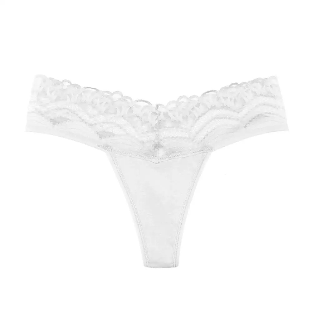 3 шт. размера плюс сексуальные кружевные хлопковые трусики танга с большой талией