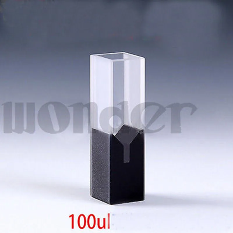 100ul 10 мм Длина пути Sub-Micro JGS1 кварцевый элемент с черными стенками и крышкой |